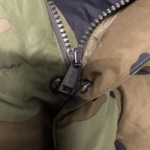 Polo by Ralph Lauren Green Camouflage Puffer Jacket - Picture 6 of 12
